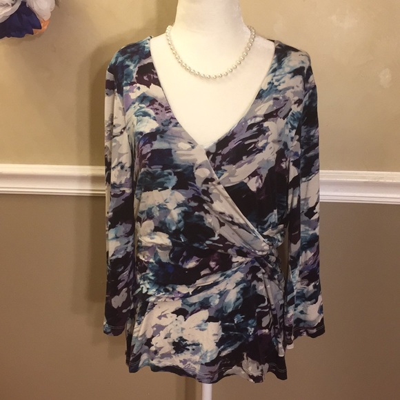 Cable & Gauge Tops - Cable & Gauge twist side wrap top